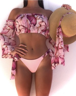 Butterfly Chiffon Bikini Set