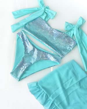 Tie Shoulder Bikini Set