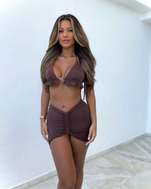 Frill Edge Bikini in Plain colour (select colour)