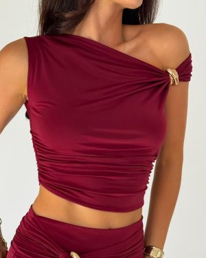 Off Shoulder Top with gold detail
