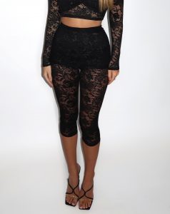 Lace Fold Over Capris