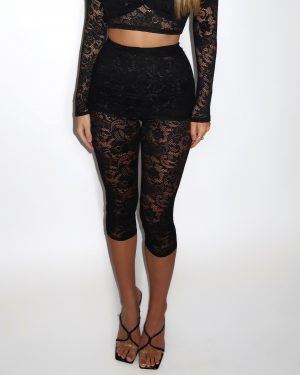 Lace Fold Over Capris