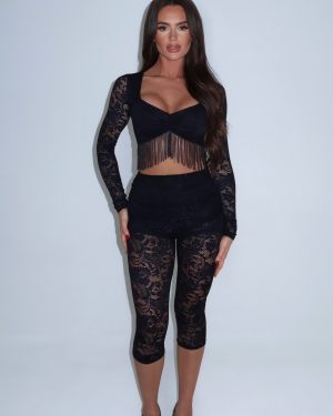 Black Lace Capris